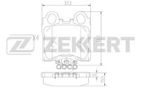 Колодки Торм. Диск. Задн. Lexus Gs 300,400 (S16_) 97-, Sc 430 (Z40) 01-, Is 200,300 (Xe10) 99-, Toyota Altezza (E10) 98- Zekk