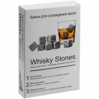 Камни для виски Whisky Stones, коробка: 14х9х2,5 см, камень: 2х2х2 см, мешочек: 12х8 см, бархат; камень