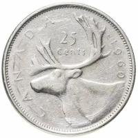 Канада 25 центов (cents) 1960