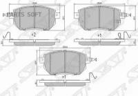 Колодки тормозные перед INFINITI FX45/35 S50 -2006/ NISSAN MURANO Z50 SAT ST-D1M60-1AA0K | цена за 1 шт