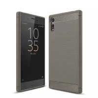 Чехол-накладка Carbon Fibre для Sony Xperia XZ / XZs (серый)