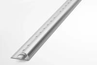 Профиль угловой алюминиевый лука 2700х12х9 мм серебро