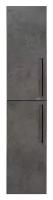 Шкаф-пенал Misty Rock-35 35х165 см, подвесной, левый, бетон темно-серый
