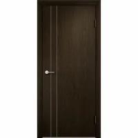 Межкомнатная дверь Verda Вертикаль ДГ с молдингом 200х60 см, коричневый