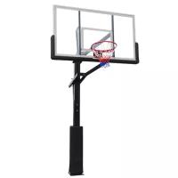 Стационарная баскетбольная стойка DFC ING72G стойка 230-305 см, щит 180 х 105 см, диаметр кольца 45 см, толщина щита 10 мм