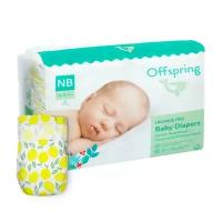 Подгузники Offspring NB 2-4 кг Лимоны 56 шт