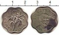 Клуб Нумизмат Монета 10 центов Свазиленда 1998 года Медно-никель Мсвати III