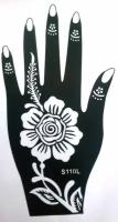 Трафарет для левой руки - Цветок, цвет черный, 1 шт
