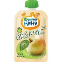 Пюре Фрутоняня из яблок Organic, с 4 мес, 90г., (12 шт.), (пауч)