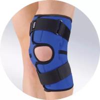 Бандаж на коленный сустав Ортез на колено Усиленный наколенник с ребрами жесткости Фиксатор колена ORTO Размер XXL