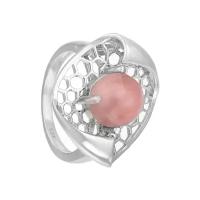 Серебряное кольцо 'Луиза' с розовым опалом