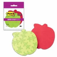 Блоки самоклеящиеся (стикеры) POST-IT Super Sticky "Яблоко", комплект 2 шт. по 75 л., красные/зеленые, 7350-APL