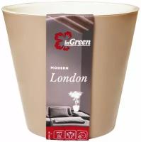 Горшок InGreen London d23 см 5 л полипропиленовый молочный шоколад