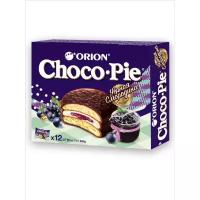 Choco Pie Пирожное в глазури Orion Choco Pie BLACK CURRANT, 12шт/1уп (5 штук)