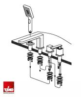 Timo Смеситель для ванны с душем, врезной Timo Torne (4330/03Y)