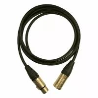 Кабель микрофонный GS-PRO XLR3F-XLR3M (Black) 3м, балансный