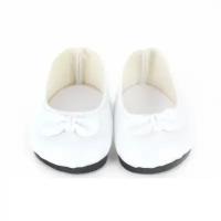 Petitcollin White Shoes with Knot (Белые туфли для кукол Петитколин 28 см)