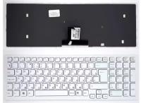 Клавиатура для ноутбука Sony Vaio 148793041 белая с рамкой