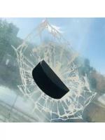 Наклейка 3D "Разбитое стекло (шайба D 60мм)", 110х160 мм, Арт рэйсинг
