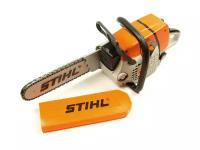 Пила сувенирная /игрушечная STIHL со звуком работающей бензопилы и вращающейся цепью