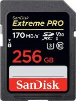 SanDisk Флеш-накопитель Sandisk Карта памяти Sandisk Extreme Pro SDXC Card 256GB - 170MB/s V30 UHS-I U3 SDSDXXY-256G-GN4IN