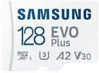 Samsung Micro SecureDigital 128Gb Samsung MB-MC128KA/RU EVO PLUS + adapter, Class10