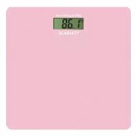 Весы напольные SCARLETT SC-BS33E041, электронные, вес до 180 кг, квадратные, стекло, розовые, 455871