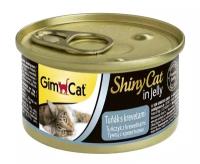 Gimcat Консервы для кошек GimCat ShinyCat из тунца с креветками, 70 гр, 24 шт