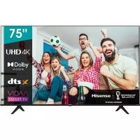 Hisense 75" 75A6BG черный 4K Ultra HD 60Hz DVB-T DVB-T2 DVB-C DVB-S DVB-S2 WiFi Smart TV