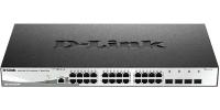 Коммутатор D-Link DGS-1210-28X/ME/B1A управляемый 24 порта 10/100/1000Mbps 4xSFP