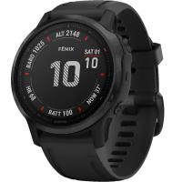 Умные часы Garmin Fenix 6S Pro черные с черным ремешком