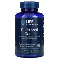 Life Extension Optimized Garlic (оптимизированный экстракт чеснока) 200 вегетарианских капсул