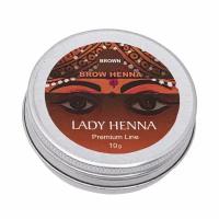 Lady Henna Краска для бровей Premium Line на основе хны коричневая