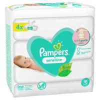 Детские влажные салфетки Pampers Sensitive, 4 уп. по 52 шт