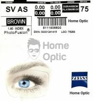 Линза Carl Zeiss 1.60 AS Single Vision PhotoFusion Brown DuraVision Platinum UV