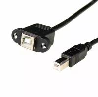 Кабель USB 2.0 B папа на USB 2.0 B мама (разъем)