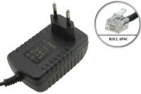 Адаптер (блок) питания 12V, 1A (max. 2A), 12W, RJ11, RJ12, 6P6C (SFP12010000PE), для сетевого оборудования iRZ; Cinterion и др. 2 метра