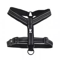 Шлейка Hurtta Y- Padded Harness черная для собак (35 см, Черный)