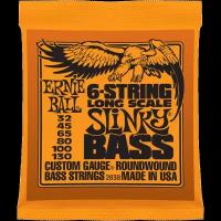 Ernie Ball 2838 струны для 6-струнной бас-гитары Nickel Bass LS Slinky 6 (32-45-65-80-100-130)