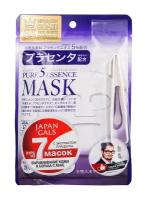 Набор из 7 масок для лица с экстрактом плаценты Japan Gals Pure 5 Essence Mask Placenta Travel Pack