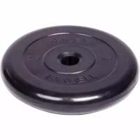 Обрезиненный диск Barbell Atlet d 31 мм, чёрный, 2.5 кг СГ000001512