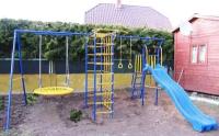 Детский спортивный комплекс для улицы "Веселый Непоседа" Модель №3 "плюс"с качелями гнездо
