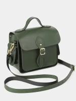 Сумка кожаная Cambridge Satchel Traveller Crossbody (Racing Green Celtic Grain)