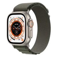 Умные часы Apple Watch Ultra 49 мм Titanium Case, титановый/зеленый Alpine Loop, S