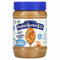 Peanut Butter & Co., Simply Crunchy, арахисовая паста, без добавления сахара, 454 г (16 унций)