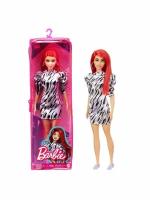 Barbie. Кукла Barbie с высотой 30 см "Игра с модой 168: Кукла в черно-белом наряде" / FBR37-GRB56