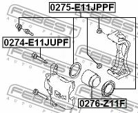 Ремкомплект суппорта тормозного переднего FEBEST 0275E11JPPF