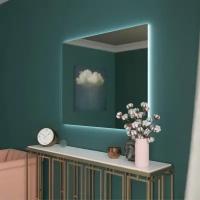 Зеркало прямоугольное с подсветкой и диммируемым сенсором для ванной комнаты Alfa Mirrors 6000K