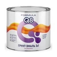 Грунт-эмаль по ржавчине Formula Q8 3 в 1, матовая, 1,9 кг, черная