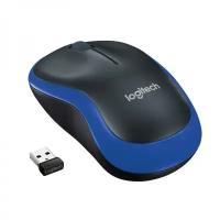 Мышь LOGITECH M185, черный-синий (910-002239)